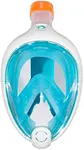 TRIBORD SUBEA EASYBREATH (2023 Version) Full FACE ANTIFOG Snorkel MASK with A Secure Lock and Free Replacement Ring & Optional Camera Mount - for Adults OR Kids (Atoll, XS)