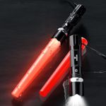 SIMAZO 2 Pack Traffic Wand, 16 Inch LED Traffic Flashlight Wand with 5 Flashing Modes, Orange Traffic Safety Control Baton, Air Marshaling Wand for Parking, Aircraft, Car Directing