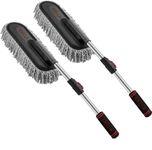 C.HERRY® Car Duster, Extendable Long Handle Microfiber Exterior Scratch Free Car Cleaning Tool, Car Duster Brush for Pickup,SUV, Vehicles Cleaning,Multicolor (CARDUSTER Pack of 2)