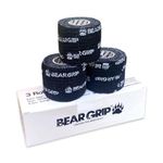 BEAR GRIP Weightlifting Hook Grip Tape, Crossfit Thumb Tape, Premium Adhesive Stretch Athletic Tape, Easy Tear, (Black Style 2, 3 Rolls)