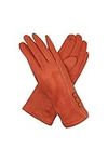 Finecy In - Women Ladies Gloves Fashion Velvet Gloves Featuring ButtonTouch Screen Finger Mittens (Orange)