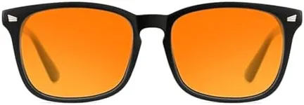 TIJN Blue Light Blocking Glasses for Computer, TV, Gaming Improve Sleep by Naturally Producing Melatonin for Women Men, Orange Lens