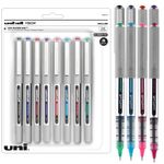 uni-ball Vision Rollerball Pens, Fine Point (0.7mm), Assorted Colors, 8 Count