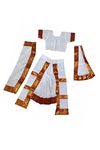 MODERNAZ White Classical Dance Bharatnatyam Costume for Girls Fancy Dress Competitions/Annual Functions/School Events (10-12 Years)(14-16 years) (6-8 Years)