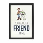 Disney Pixar Toy Story You've Got a Friend In Me Woody and Buzz Framed Wall Decor - Cute Toy Story Picture