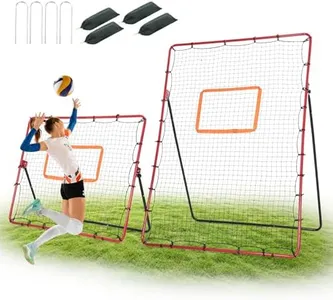 WARMOUNTS 2-In-1 Volleyball Rebounder Net, Adjustable 7x5ft To 4x5ft, Bounce Back Net with 5-Angle, Training Equipment Rebounder for Bumping Spiking Practice, Easy Set Up & Anti-Twist for Multi Sports