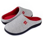 RockDove Women's Original Two-Tone Memory Foam Slipper, Size 5/6 UK Women, Grey and Red