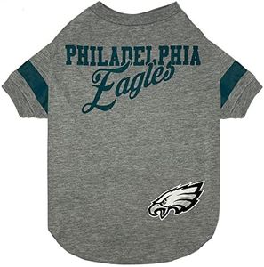 NFL Philadelphia Eagles T-Shirt for Dogs & Cats, Medium. Football Dog Shirt for NFL Team Fans. New & Updated Fashionable Stripe Design, Durable & Cute Sports PET TEE Shirt Outfit