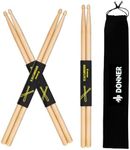 Donner Drum Sticks, 3 Pairs 5A Drum