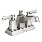 Moen WS84922SRN Two-Handle Low Arc Bathroom Faucet, Spot Resist Brushed Nickel