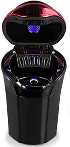Car Ashtray, Car Ashtray Lighter Set Detachable, Car Ashtray with Lid Blue LED Light Indicator for Car, Home, Office and Travel