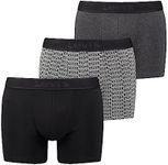 Levi's Men's Organic Cotton Gift Box Boxer Briefs (Pack of 3), Black Grey Combo, S