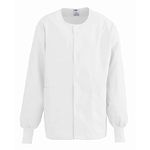 Medline ComfortEase Unisex Warm-Up Scrub Jacket, X-Large, White