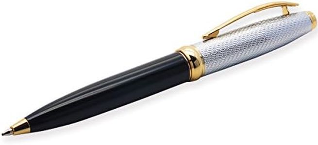 LACHIEVA Elegant Metal Ball Pen with Nice Gift Box Pack (Black/Gold Color)