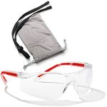 Shooting Glasses Sports Safety Goggles Protective Eyewear For Women (1 Pair (Clear), 1 Case, 1 Neck cord)