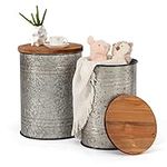 Poofzy Farmhouse End Tables Set of 