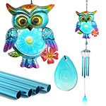 PAWT Owl Doorbell Tubular Wind Bells,Outdoor Garden Wind Chimes for Outdoor Indoor Decoration Suitable for Home Garden Decoration