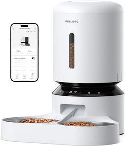 PETLIBRO 5G Wi-FI Distributeur Automatique de Nourriture pour 2 Chat, Triple Conservation avec Bol en Acier Inoxydable et Couvercle à Verrouillage Rotatif, jusqu'à 50 portions, 10 Repas par Jour