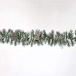 9ft/270cm Frosted Glacier Christmas Garland, Pine