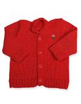 CUBS & HUGS Baby Boy's Wool Round Neck Sweater (C&H Coat Round Neck_Red_18 Months-24 Months)