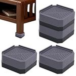 4 Pieces Furniture Risers, 4 cm Lifts Risers for Washing Machines, Table, Sofa, Chair and Desk, Square Chair Risers Anti Slip Furniture Legs