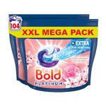 Bold Platinum PODS Washing Liquid Laundry Detergent Capsules 52 Washes, Cherry Blossom & Rose Water, Extra Stain Femoval, With Built-In Lenor Softener