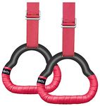 EACHPT Gymnastic Rings Set Childrens Home Fitness Training Equipment with Adjustable Buckle Heightening Pull Ring for Physical Training Used with Indoor Horizontal Bar