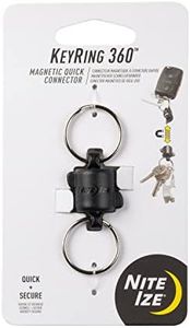 Nite Ize Polycarbonate Keyring 360 Magnetic Quick Connector, Magnetic Locking Split Rings for Keys