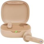 JBL Wave Flex In-Ear Wireless Earphones with IP54 and IPX2 Waterproofing, TalkThru and AmbientAware Technology and 32-Hour Battery Life, Beige