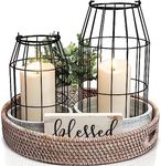 Rustic Farmhouse Lantern Decor Set 