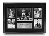 HWC Trading Muhammad Ali 16 x 12 inch (A3) Printed Gifts Signed Autograph Picture for Boxer Memorabilia Fans - 16" x 12" Framed