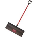 Bully Tools 92819 30" Steel Snow Pusher with Fiberglass D-Grip Handle