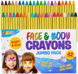 42PCS Face and Body Paint Crayons, 