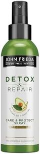 John Frieda Detox & Repair Care & Protect Heat Protection Spray 200ml for Dry, Stressed & Damaged Hair with Cannabis Sativa Seed Oil & Avocado