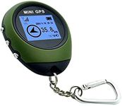 GPS Receiver Navigation Location Finder Tracker with Keychain Rechargeable GPS System for Hiking Hunting Truck RV Car (Color : Green)