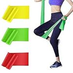 HAIBEI Resistance Bands Elastic Exercise Bands 3 Pack Physical Therapy Tension Band Recovery Band Workout Strength Training Bands for Women, Yoga, Arms,Upper Body and Shoulders (Red Yellow Green)