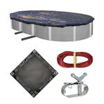 Blue Wave 12-ft x 24-ft Oval Leaf Net Above Ground Pool Cover