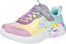 Skechers Girl's Unicorn Dreams Sneaker, Purple Textile Multi Trim, 1.5 UK