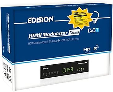 EDISION HDMI Modulator Xtend Lite, HDMI to DVB-T, HDMI Loop, RF Loop, Plug and Play, Full HD, HDTV, DVB-T MPEG4, USB Pre-Config Function, 50 PRE-CONFIG IDs, Quick Installation