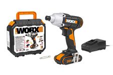 WORX WX291 Cordless Impact Driver with 2.0 Ah Battery, Black, 18V (20V Max)