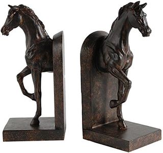 A&B Home Decorative Display Set of 2 Trotting Horse Bookends Vintage Decoration Library Office Home Décor Book Shelf Accent 11" inch