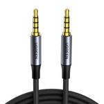 UGREEN 3.5mm Audio Cable Braided 4-Pole Hi-Fi Stereo TRRS Jack Shielded Male to Male AUX Cord Compatible with iPhone, iPad, Samsung Phones, Tablets, Car Home Stereos, Sony Headphones, Speaker, 3FT