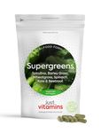 Just Vitamins Super Greens Complex with Spirulina, Barley Grass, Wheatgrass, Spinach, Kale & Beetroot x90 Capsules - No Artifical Ingredients or fillers. UK Made