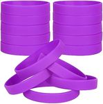 LVNRIDS 100 PCS Silicone Bracelets Wristbands for kid, Sports Rubber Elastic Wristband Bracelet for Party Decorations Favors Set Pack Purple