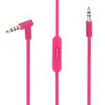 Solo Replacement 3.5mm Audio Cable Cord Wire with in-line Remote Microphone for Beats by Dr Dre Headphones Solo/Studio/Pro/Detox/Wireless/Mixr/Executive/Pill Suppot iOS System (Pink)