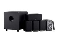 Monoprice HT-35 Premium 5.1-Channel Home Theater System - Charcoal, with Powered Subwoofer, Low Profile Speaker Grilles, Secure Mounting Option