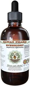 Eyebright Alcohol-FREE Liquid Extract, Organic Eyebright (Euphrasia officinalis) Dried Herb Glycerite Hawaii Pharm Natural Herbal Supplement 2 oz