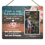 KU-DaYi Cousins Picture Frame, Cousins Gifts From Cousins Photo Frame 4x6 In Photo - F030