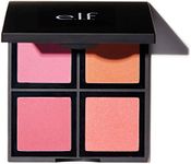 e.l.f. Powder Blush Palette, 4 Tonal Shades, Light, 0.56 oz.