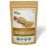 Organic Zing Coriander (Cilantro) Seeds (Coriandrum sativum) for Curries, Pickles | 100% Raw | Vegan | Preservative Free | Product of India - 8 oz / 227 gm resealable pack of 1